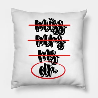 Miss Mrs Ms Dr Checklist Pillow