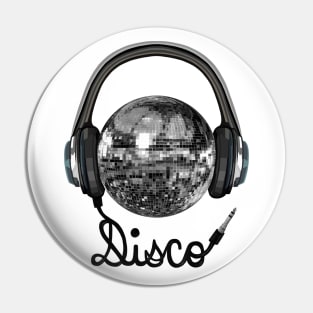 Silver Disco Ball with Headphone Jack Pin