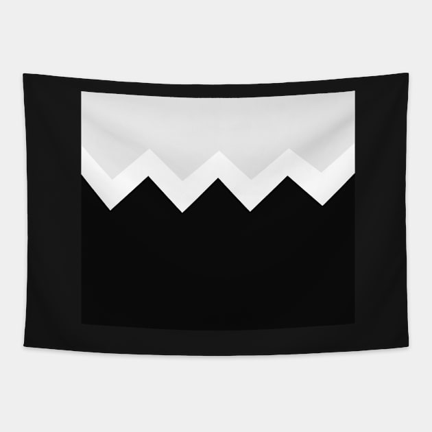 Abstract zigzag - gray, black and white. Tapestry by kerens