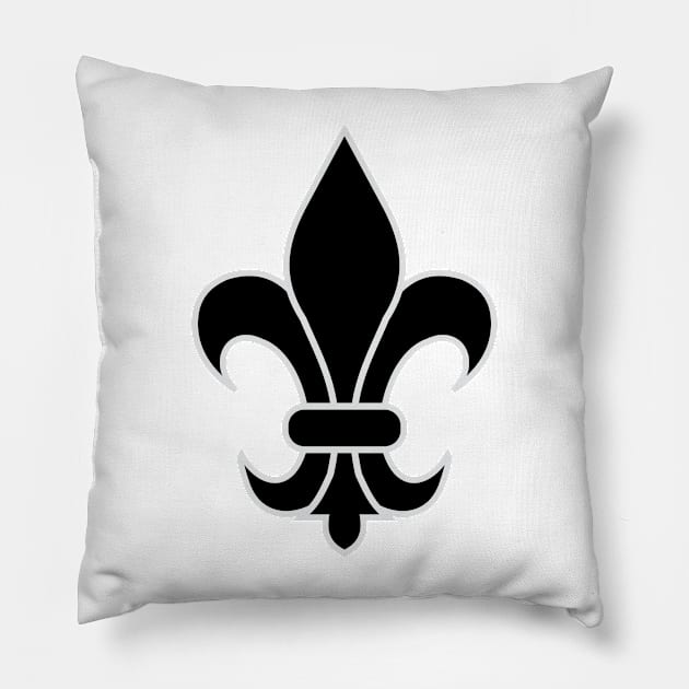 fleur de lis (black) Pillow by PabloDeChenez