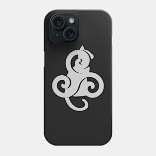 Triskelion Cat Celtic Symbol Silhouette Phone Case