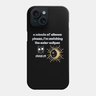 looking at the solar eclipse 2024 08/04/2024 Phone Case