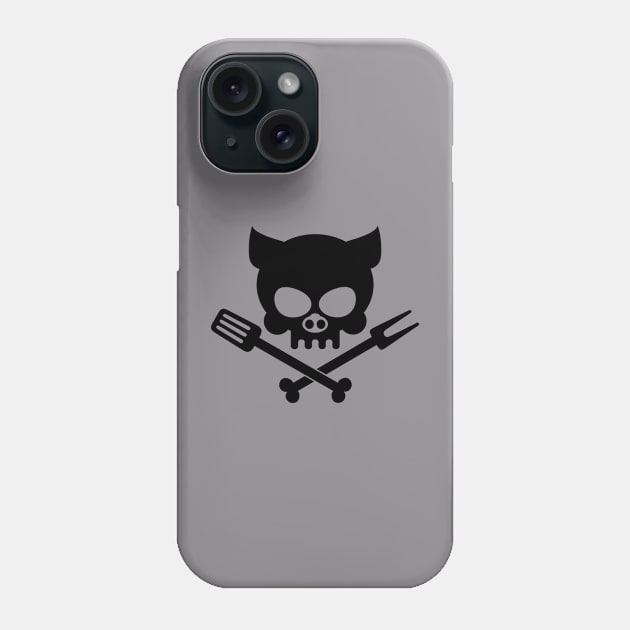 Crazy Guys Jolly Roger BLACK Phone Case by Celestial Rex