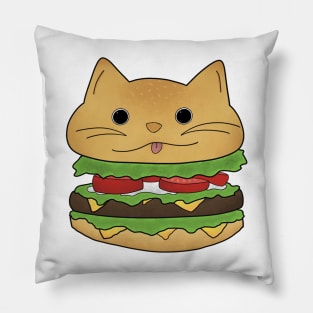 Burger Cat dainty Pillow