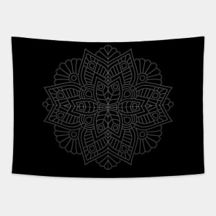 Mandala Line Art Ornigram Tapestry