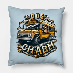 School Bus Charm Pillow