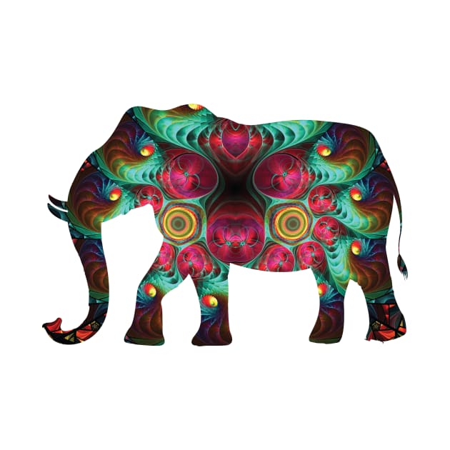 For elephants fans | Fancy Multicolored Elephant by gmnglx
