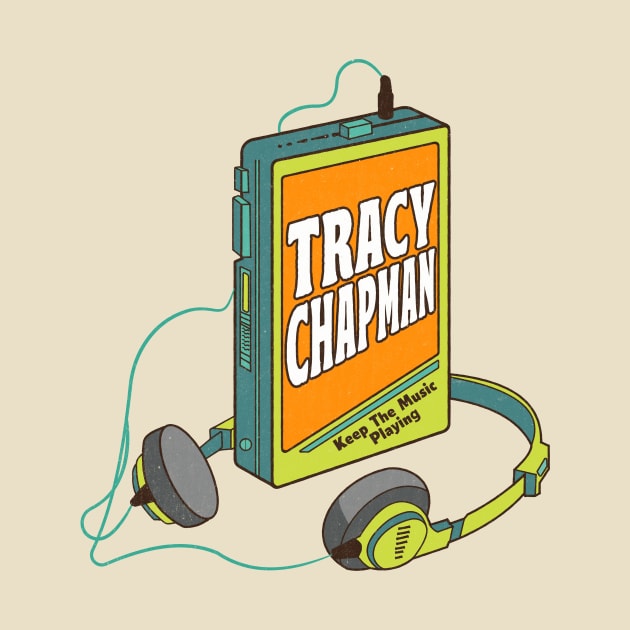 Tracy Chapman / Retro Walkman Design / Retro Music Art by EliseOB