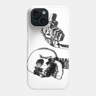 Skull with gun Phone Case