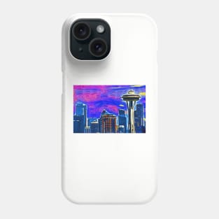 Spece Needle Fauvism Style Phone Case