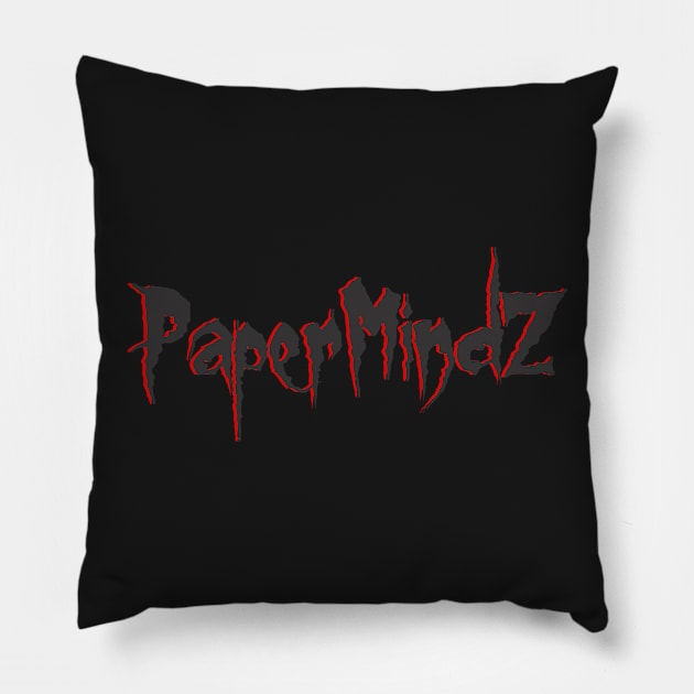 Original Black And Red Pillow by PaperMindZBandOfficial