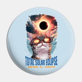 Cat watching Total Solar Eclipse Pin