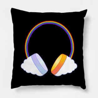 Rainbow Sun Moon Music Headphones Pillow