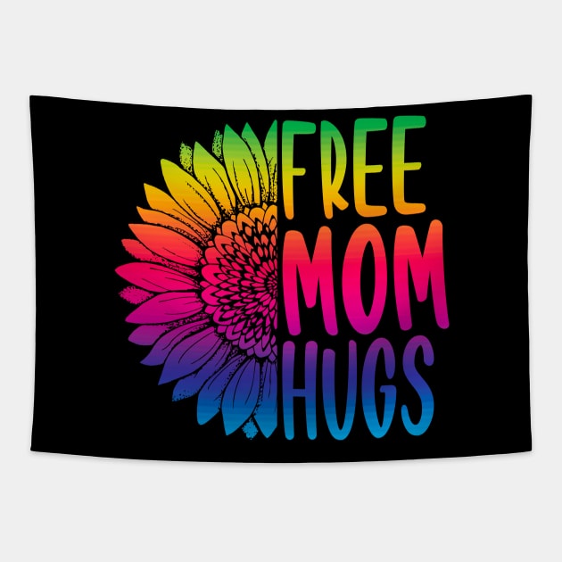 free mom hugs Gift Pride LGBT sunflower Tapestry by Zunteelove