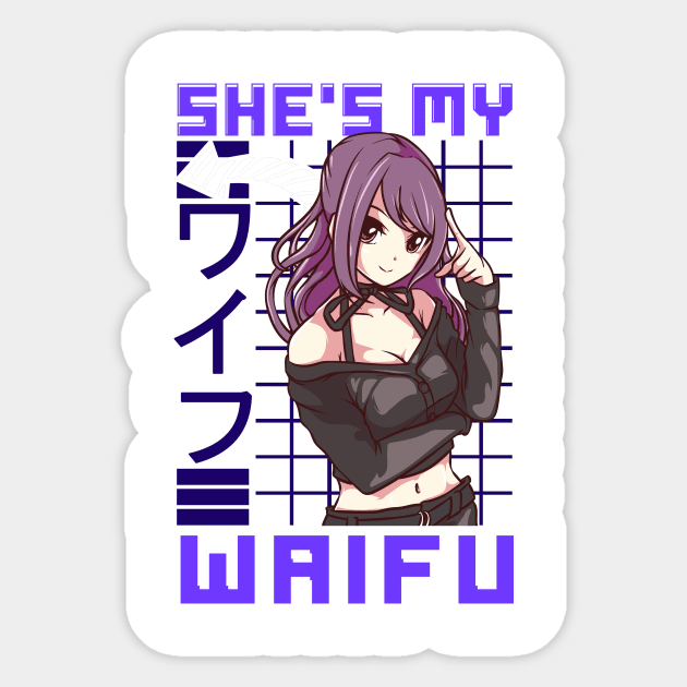 Cute Anime Girl 4 Large Vinyl Stickers Kawaii 