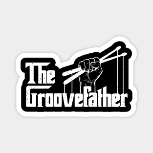 The Groovefather Vintage Drums Drumming - Band Drummer Magnet