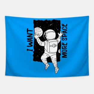 I want more space doodle design illustration Tapestry