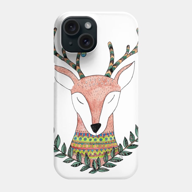 A Very Merry Reindeer Phone Case by LauraKatMax