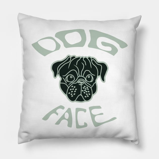 sad dog face for gift Pillow by bloomroge