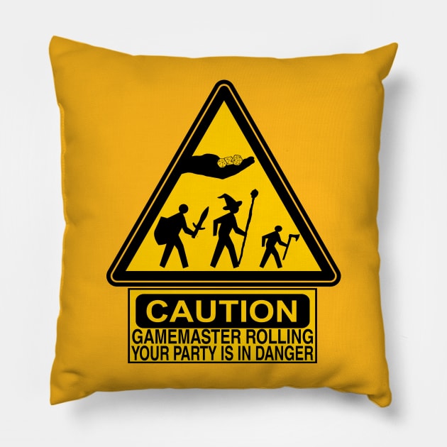 Caution: Gamemaster Rolling Pillow by masciajames