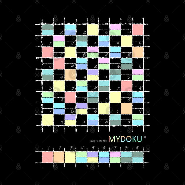 Mydoku_W004_H001_002_F: Sudoku, Sudoku coloring, logic, logic puzzle, holiday puzzle, fun, away from screen by Mydoku