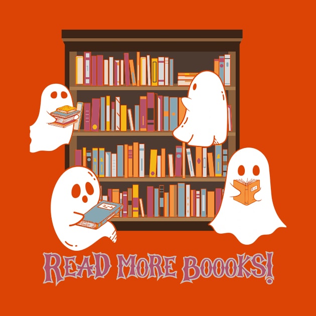 Ghost Read More Boooks, Teacher Halloween Shirt, Halloween Shirt, Ghost Reading Shirt, Gift for Halloween, Spooky Season, Funny Halloween Shirt by HoosierDaddy