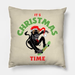 Krampus Skater Merry Krampus Pillow