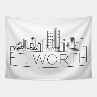 Ft. Worth Minimal Skyline Tapestry