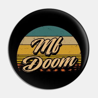 Graphic Lovely Mf Doom Name Flowers Vintage Classic Styles Pin