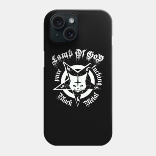 Cat metal lamb of god art Phone Case