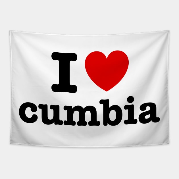 I love cumbia - I heart cumbia - Amo la cumbia Tapestry by verde
