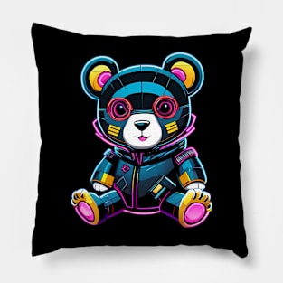 Bear Cyberneon Pillow