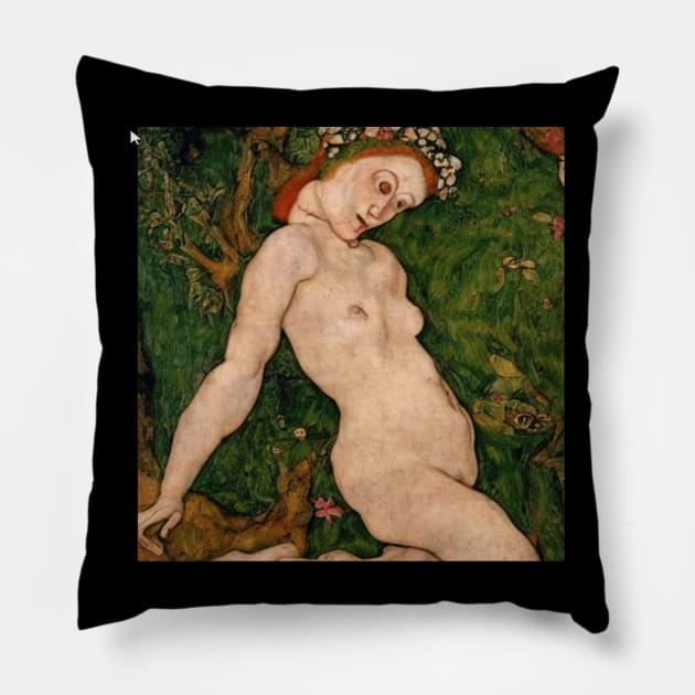 Grinning Dryad Egon Pillow by Mckenna Paucek