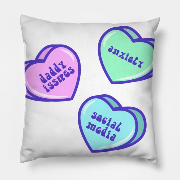 daddy issues pills Pillow by aye_artdg