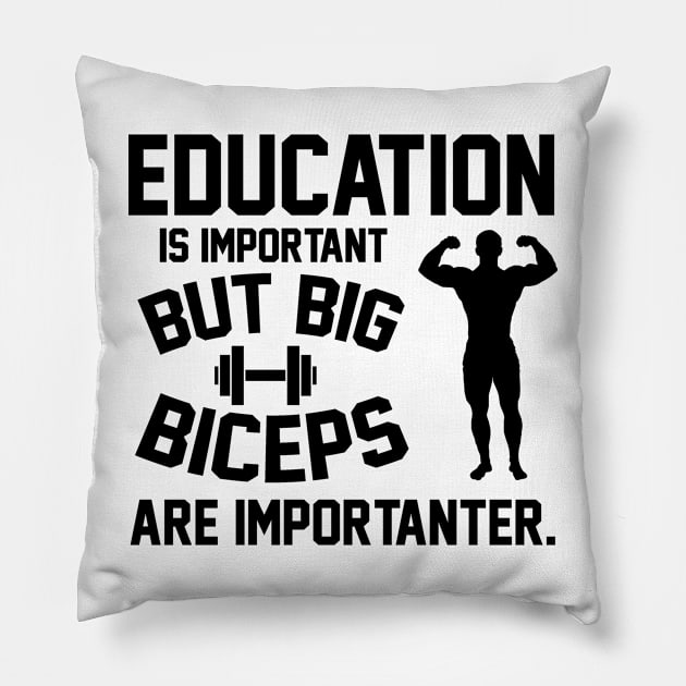 Biceps are importanter Pillow by nektarinchen