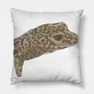 Leopard Gecko Pencil Portrait Pillow