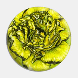 Withering Yellow Rose Pin