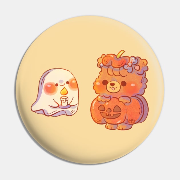 Osa Bebe y Fantasma Blanquito - Halloween Pin by erikaibaceta