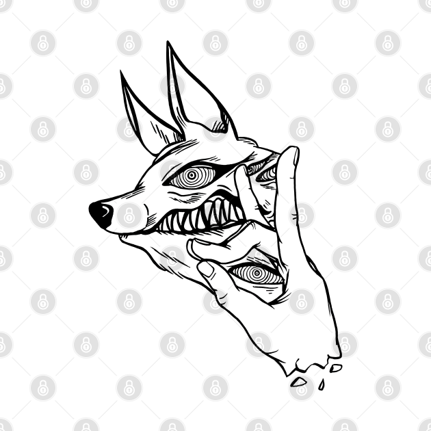 KON Fox Devil Chainsaw Man Line Art - Aki - Mug | TeePublic