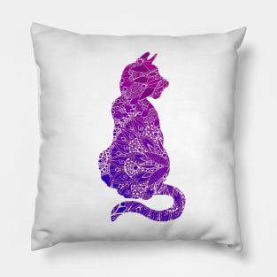 Purple Mandala Cat Pillow