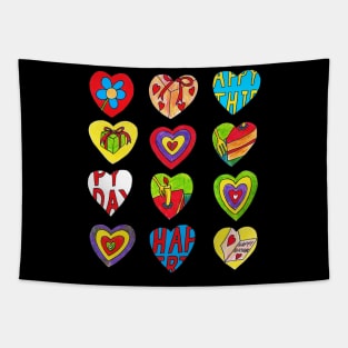 Birthday Hearts Tapestry