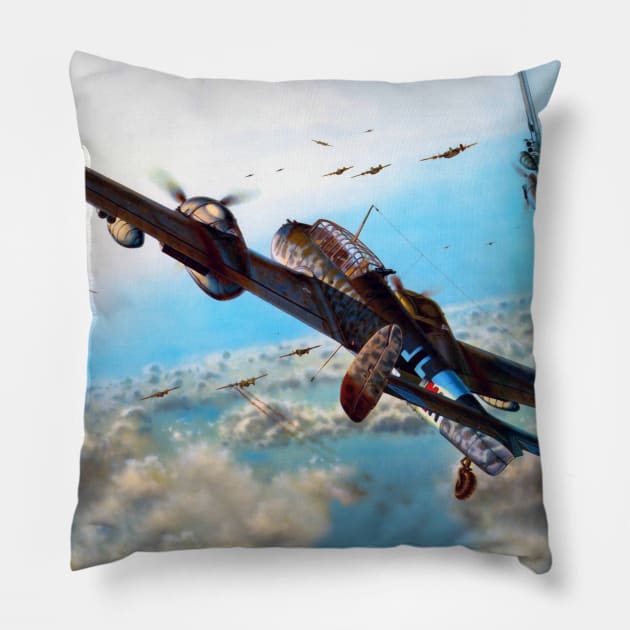 Bf110 vs P38 Pillow by Aircraft.Lover