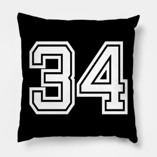 Number 34 for a sports team, group, or community Pillow