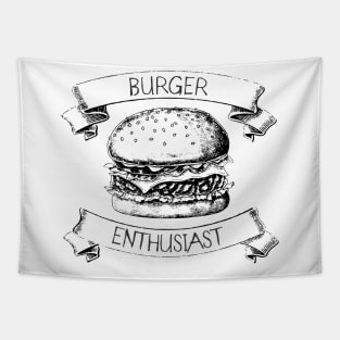 BURGER ENTHUSIAST - burger design Tapestry