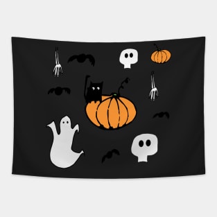 Cute Halloween Cat Tapestry