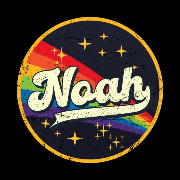 Noah // Rainbow In Space Vintage Grunge-Style by LMW Art