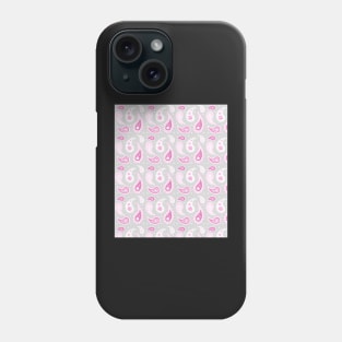 Pink Grey Paisley pattern Phone Case