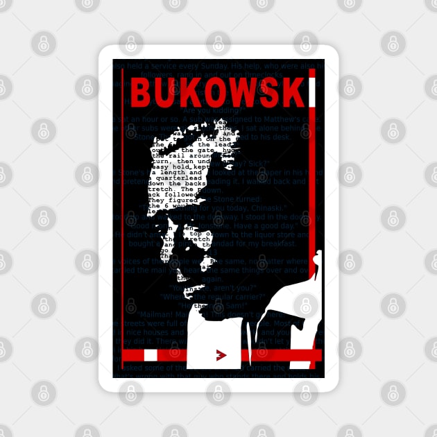 Charles Bukowski Magnet by Exile Kings 