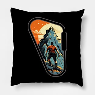 Rock Climbing Carabiner Challenge Pillow