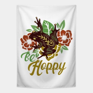 Frog Aesthetic Folk Art of Frog Loving Cute Frog Design Toad Tapestry